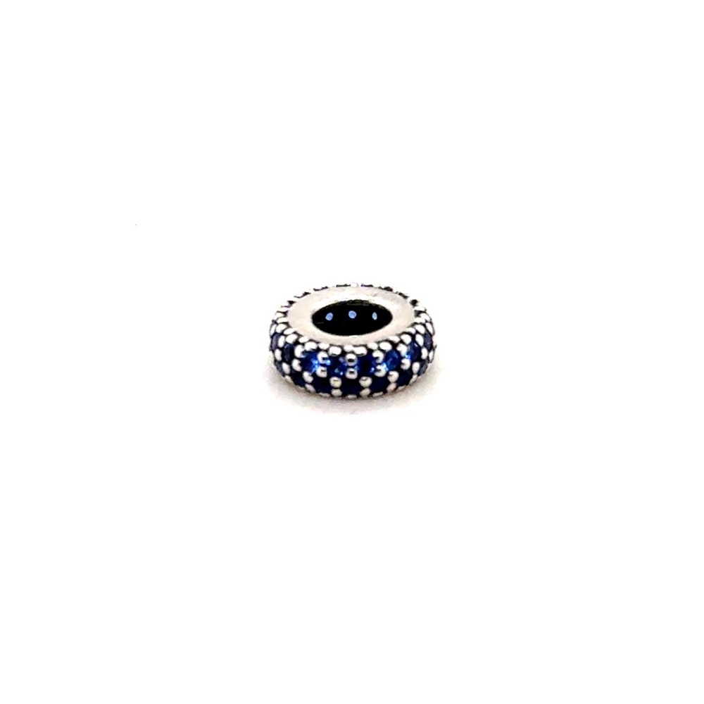 Pandora Blue Pave Inspiration Spacer Charm Sterling Silver S925 ALE 791359C01
